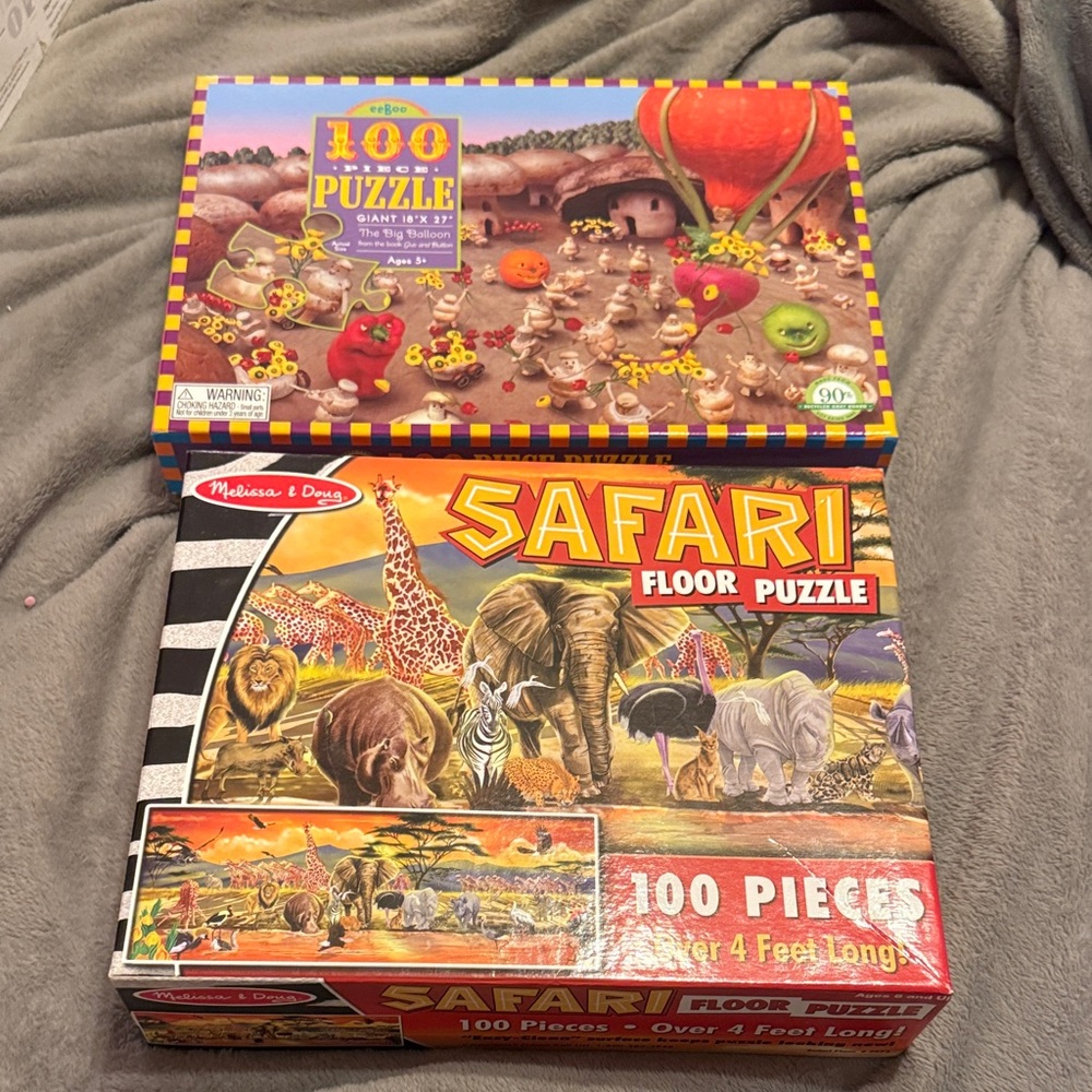 Melissa & Doug Safari Floor Puzzle & eeBoo Play with your Food The Big Balloon”